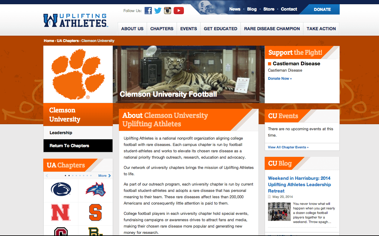 UplightingAthletes - Clemson Chapter Home