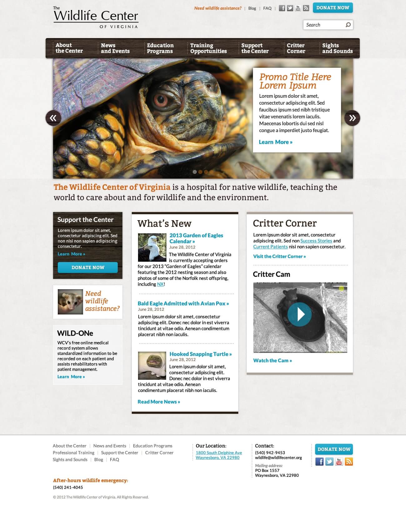 The Wildlife Center of Virginia - Homepage